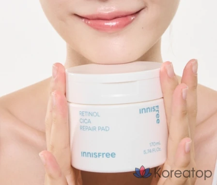 Пэды для лица Innisfree Retinol Cica Pad, 170 мл, 1 шт.