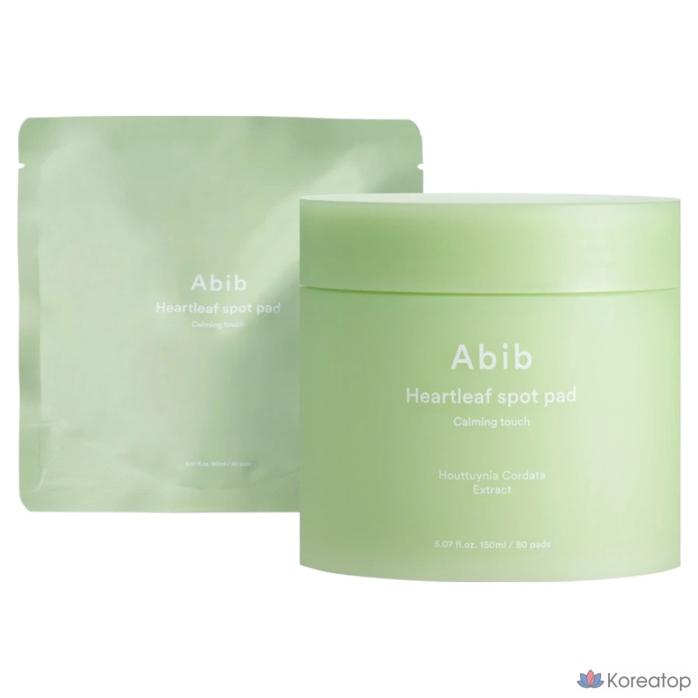 Пэды для лица Abib Heartleaf Calming Touch Spot Pad 150 мл x 80 шт + Refill 150 мл x 80 шт, 1 шт