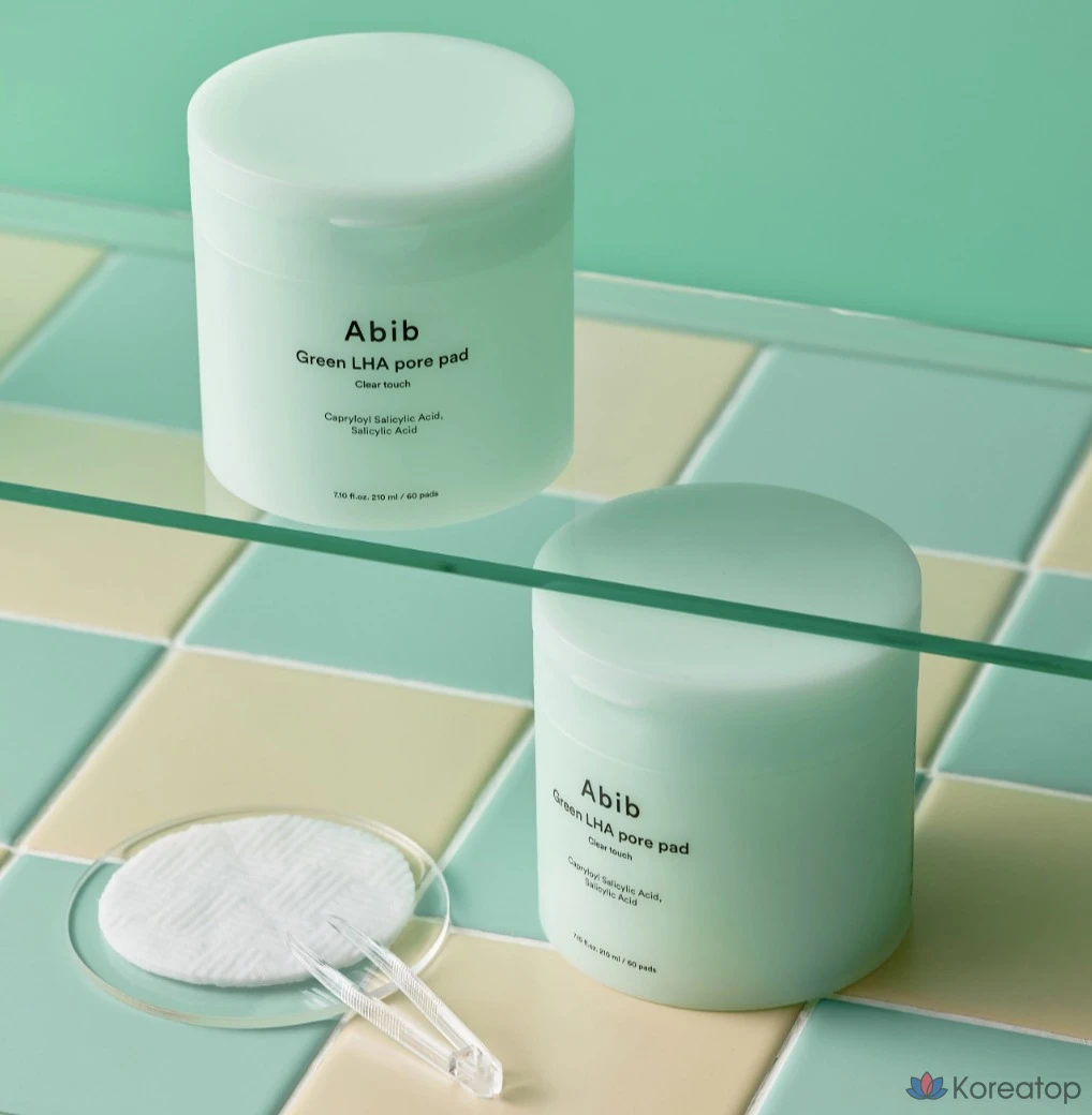 Пэды для лица Abib Green LHA Pore Clear Touch, 210 мл, 60 шт.