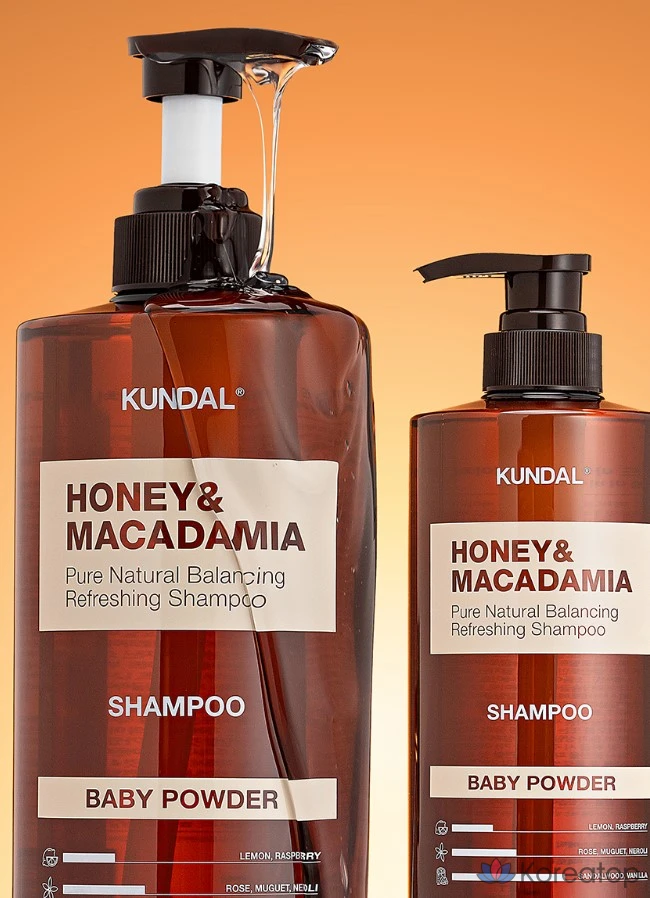 Шампунь Kundal Honey & Macadamia Nature Shampoo Baby Powder, 500 мл, 1 шт., фото 7
