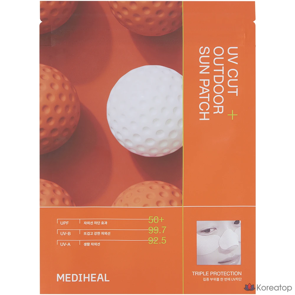 Солнцезащитные патчи MEDIHEAL UV Cut Outdoor Triple Protection Sun Patch 3-piece Set, 20 г, 12 шт.