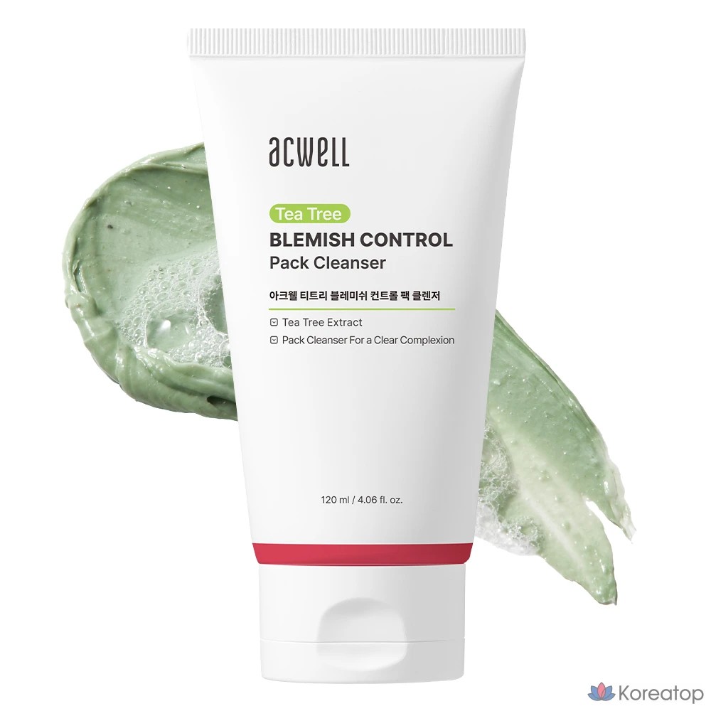 Пилинг-гель для лица Acwell Tea Tree Blemish Control Pack Cleanser, 120 мл, 1 шт.