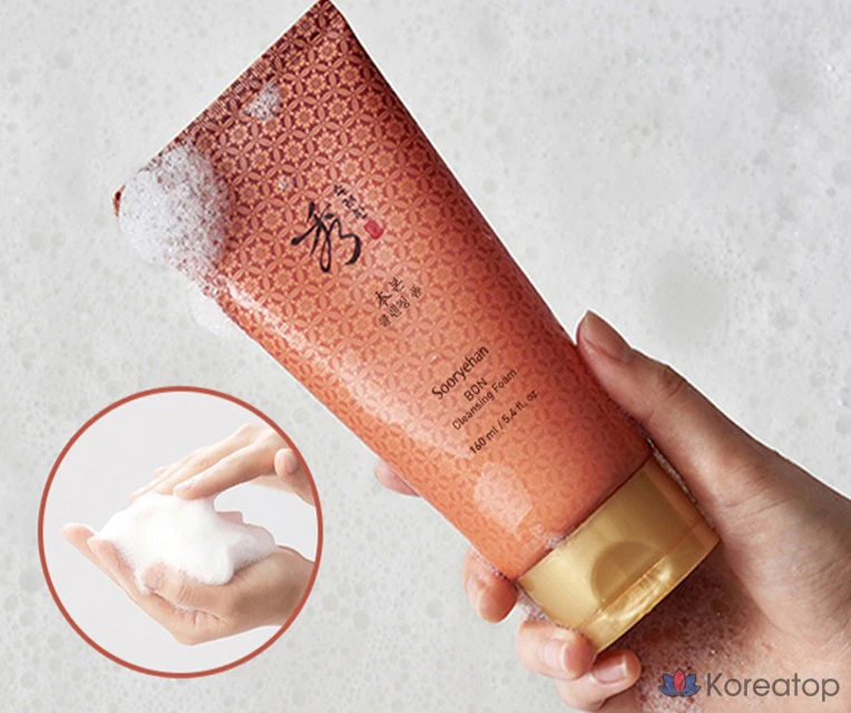 Очищающая пенка Sooryehan Bon Cleansing Foam, 160 мл, 1 шт., фото 4