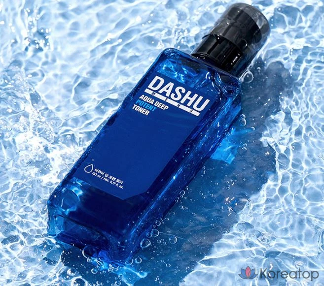 Набор для ухода DASHU Men's Aqua Deep Poten Toner + Men's Aqua Real Moist All-in-One Cream, 306 мл, 2 шт., фото 2