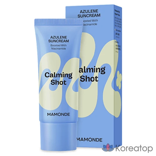 Солнцезащитный крем Mamonde Calming Shot Azulene Sun Cream SPF50+ PA++++, 35 мл, 1 шт.