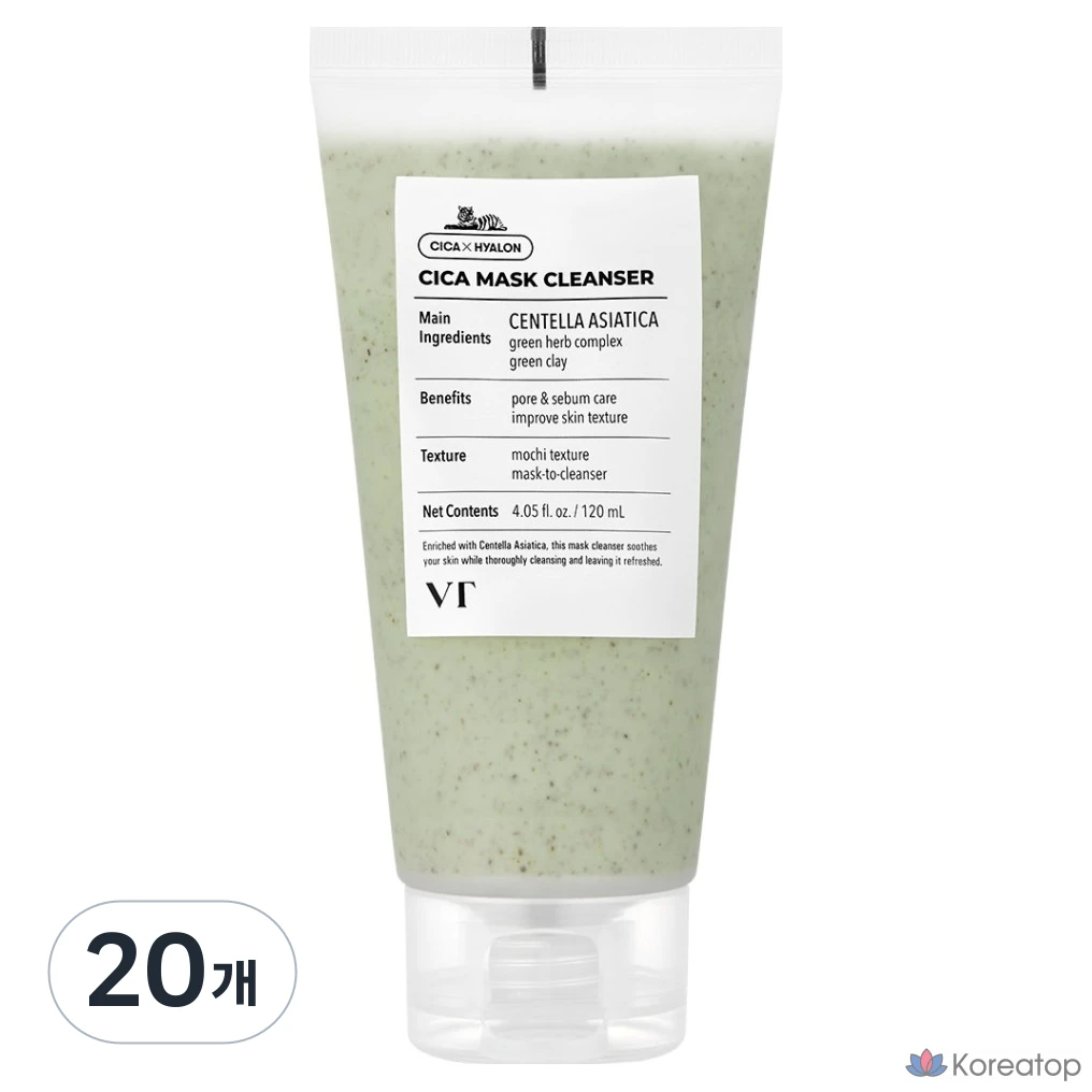 Тканевая маска для лица VT Cosmetics Cica Mask Cleanser, 120 мл, 20 шт.