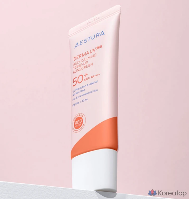 Солнцезащитный крем AESTURA Derma UV 365 Red Soothing Tone-Up, SPF50+ PA++++, 40 мл, 1 шт.