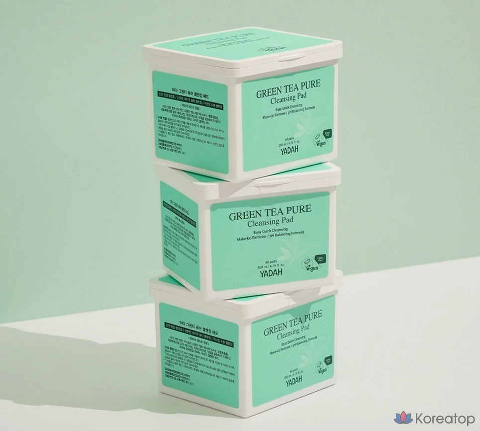 Очищающие пэды Yadah Green Tea Pure Cleansing Pad, 60 шт.