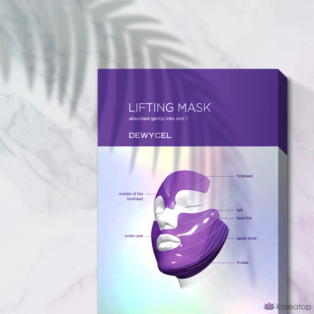 Тканевая маска для лица DEWYCEL 7 Lifting Mask, 8 шт., фото 5