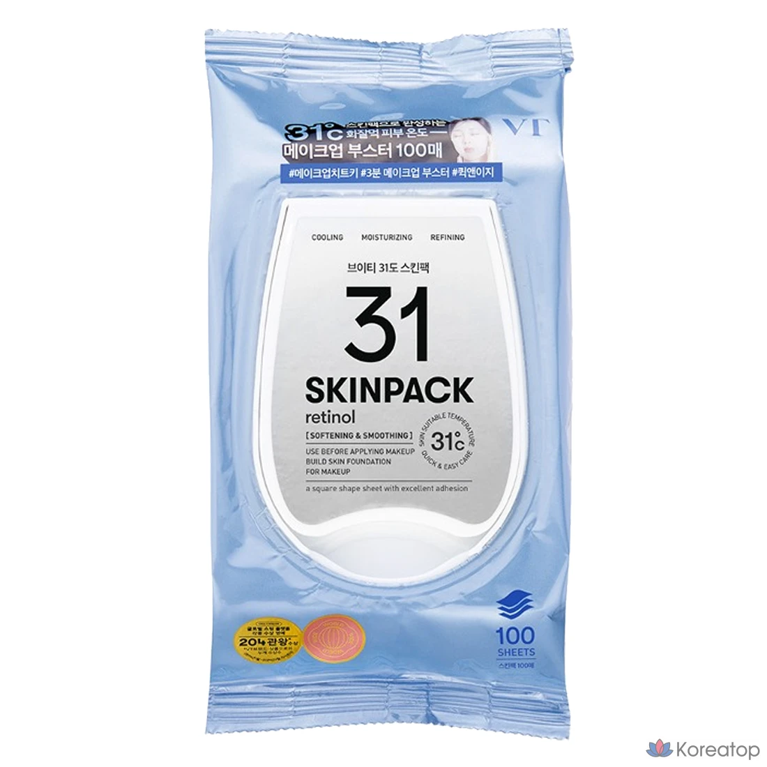 Тонер VT Cosmetics Smooth 31° Skin Pack, 100 шт.