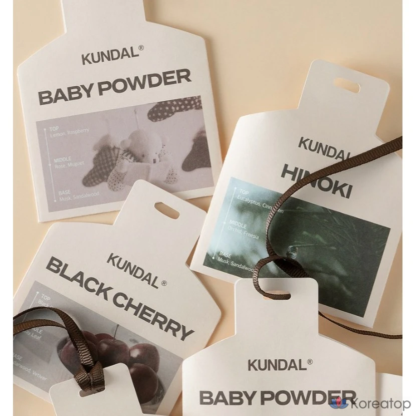 Ароматизатор для автомобиля Kundal Perfumed Sachet, оттенок Black Cherry, 7 г, 4 шт.