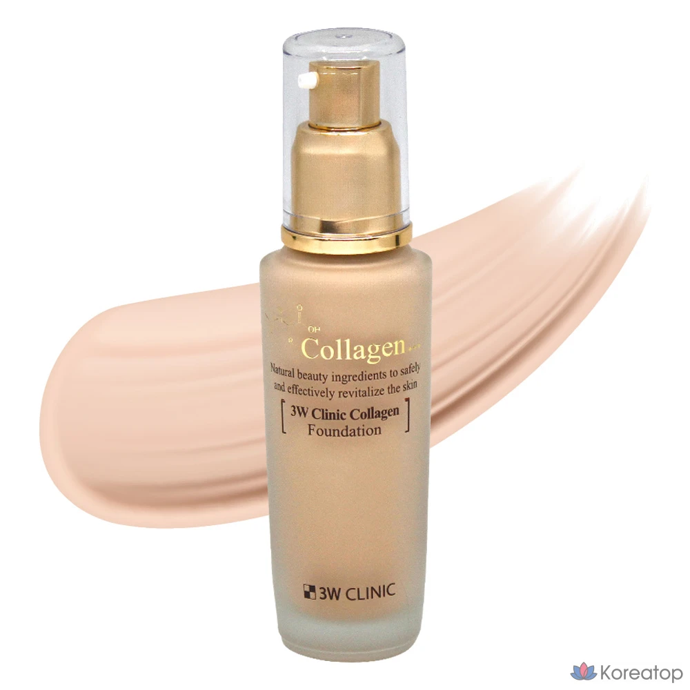 Тональный крем 3W Clinic Collagen Foundation, оттенок 21, 50 мл, 1 шт.