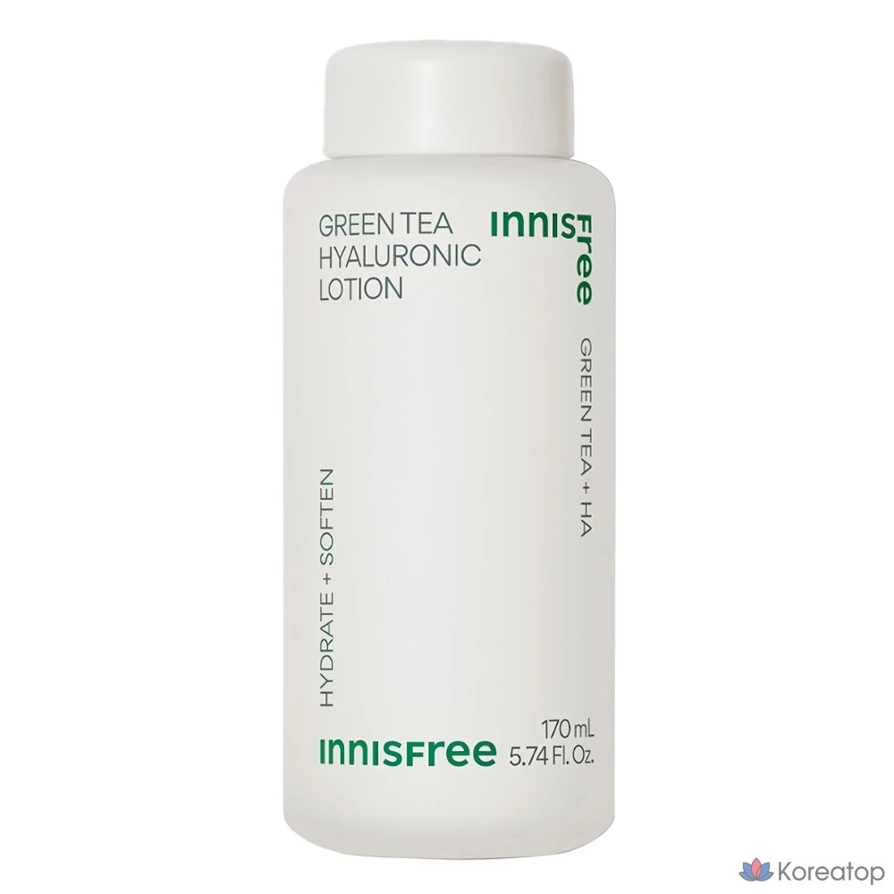 Лосьон Innisfree Green Tea Hyaluronic Acid Lotion, 170 мл, 1 шт.