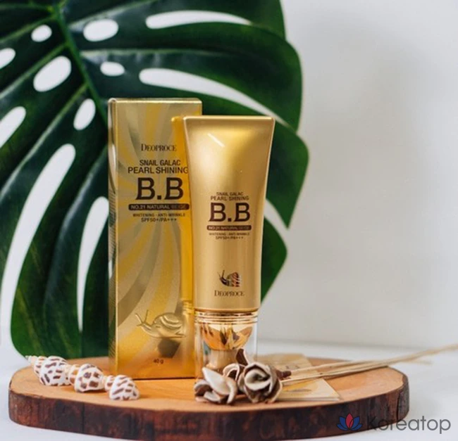 Тональный крем Deoproce Snail Galact Pearl Shining BB SPF 50+/PA+++, оттенок 21, 50 г, 1 шт., фото 2
