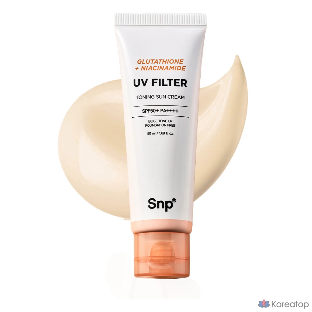 Солнцезащитный крем SNP Glutathione Niacinamide UV Filter Toning Tone-Up SPF50+ PA++++, 50 мл, 1 шт.