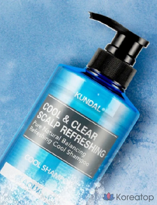 Шампунь Kundal Cool & Clear Scalp Refreshing Shampoo, аромат Aqua Mint, 1.058 л, 1 шт., фото 9