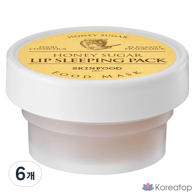 Бальзам для губ Skinfood Honey Sugar Food Mask Lip Sleeping Pack, 21 г, 6 шт.