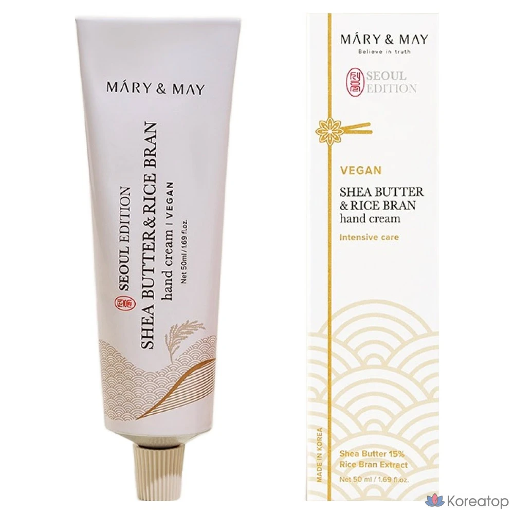 Крем для рук Mary&amp;May Shea Butter &amp; Rice Bran Hand Cream, 50 мл, 1 шт.