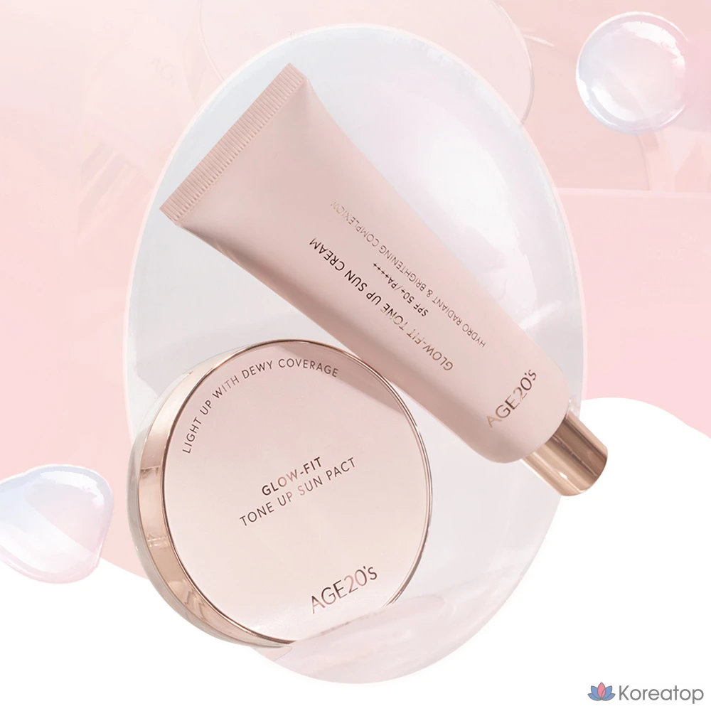 Солнцезащитный крем AGE 20S Glow Fit Tone Up Sun Cream SPF50+ PA++++, 50 мл, 1 шт.
