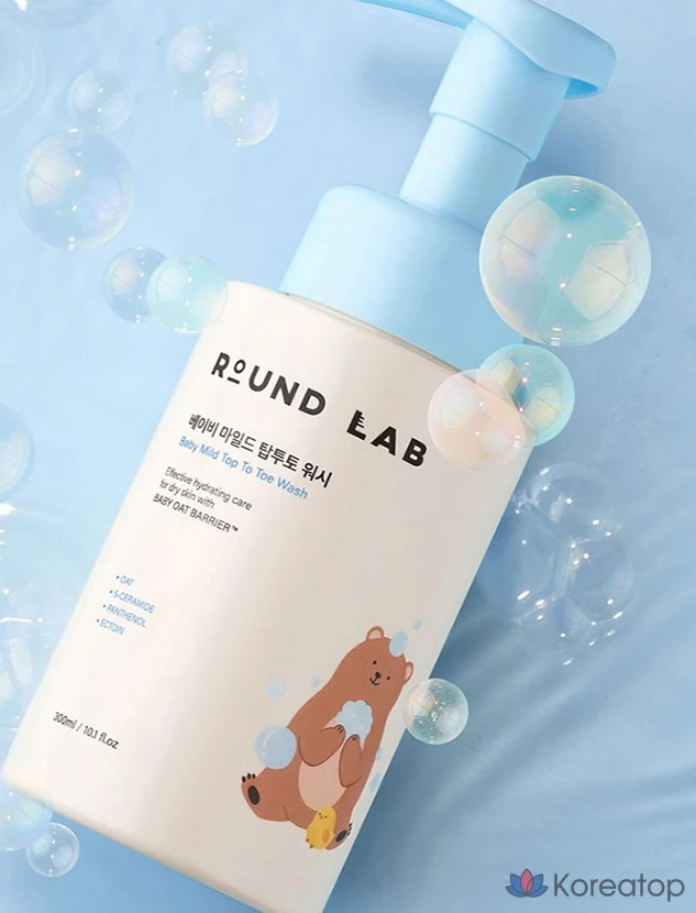 Детское очищающее средство для тела и волос Round Lab Baby Line Mild Top-to-Toe Wash, 300 мл, 1 шт.