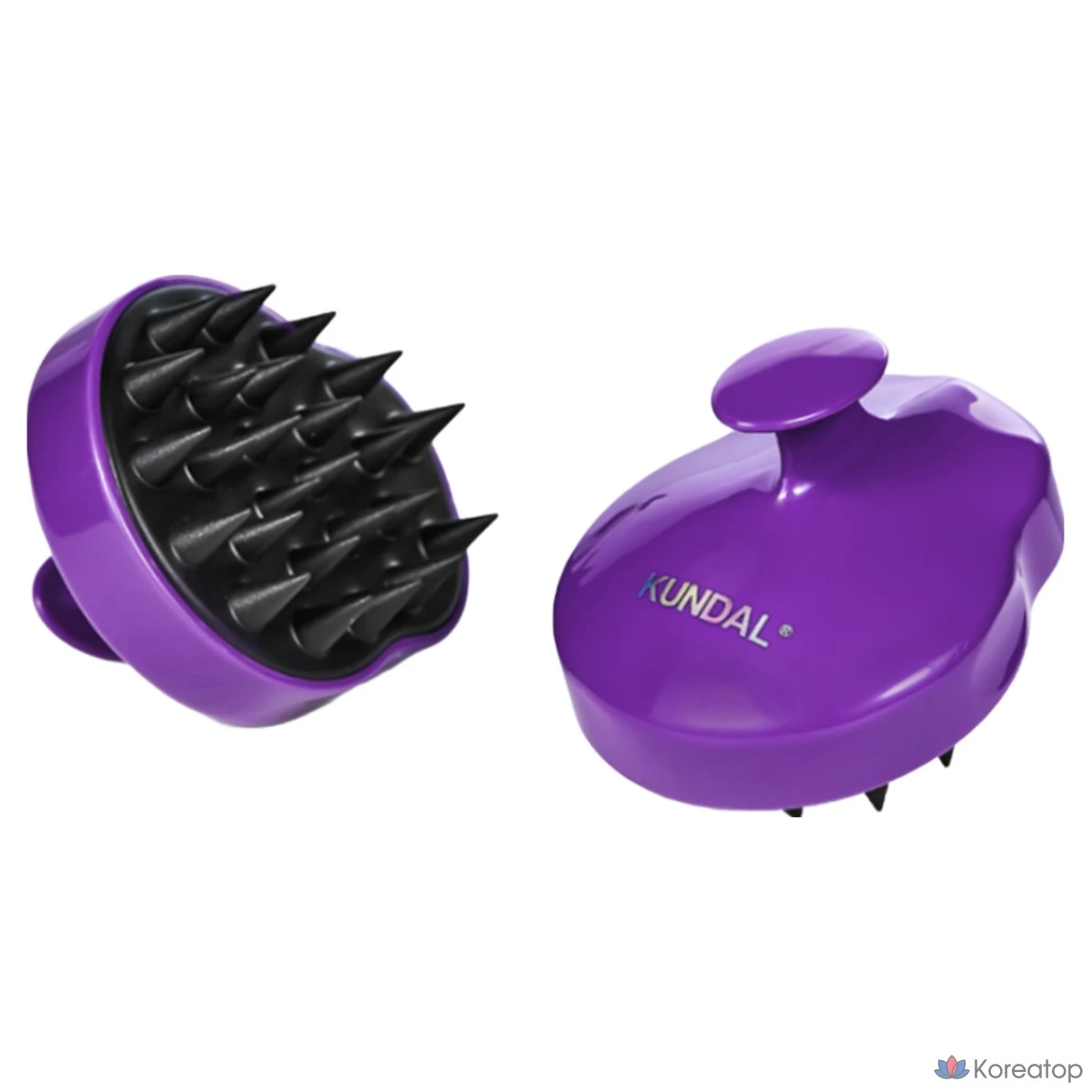 Массажная щетка для кожи головы Kundal Scalp Massage Shampoo Brush, фиолетовая, 1 шт.