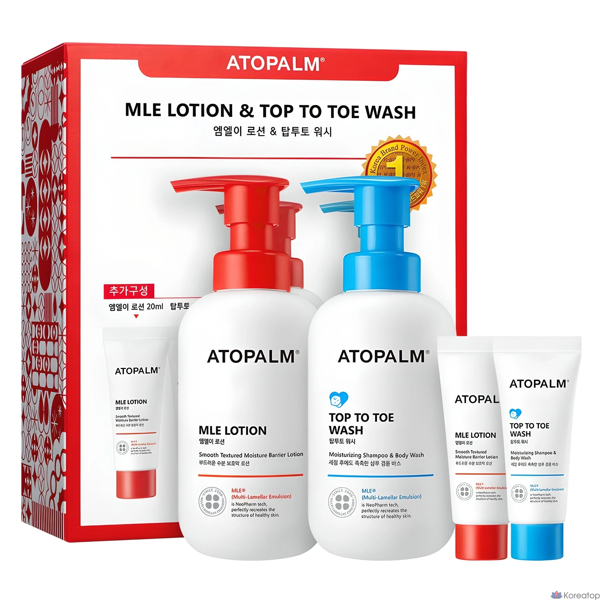 Набор для ухода Atopalm MLE Lotion + Top-to-Toe Wash Set, 1 шт.