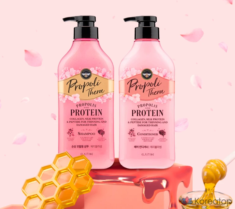 Шампунь Elastine Propolitera Protein Nutrition для поврежденных волос, аромат Cherry Blossom, 500 мл, 1 шт.