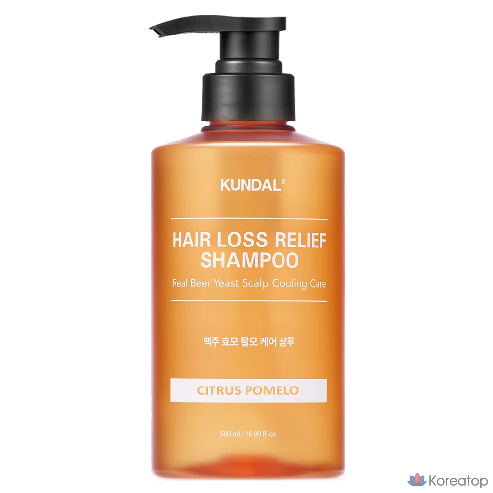 Шампунь Kundal Beer Yeast Anti-Hair Loss Shampoo, аромат Citrus Pomelo, 500 мл, 1 шт.