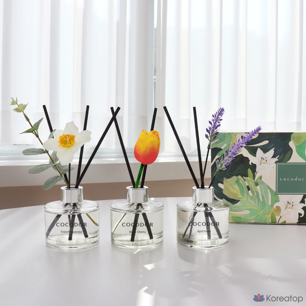 Диффузор для дома Cocodor Botanic Scent, оттенок A (Black Cherry + April Fresh + French Lavender), 120 мл, 3 шт., фото 4