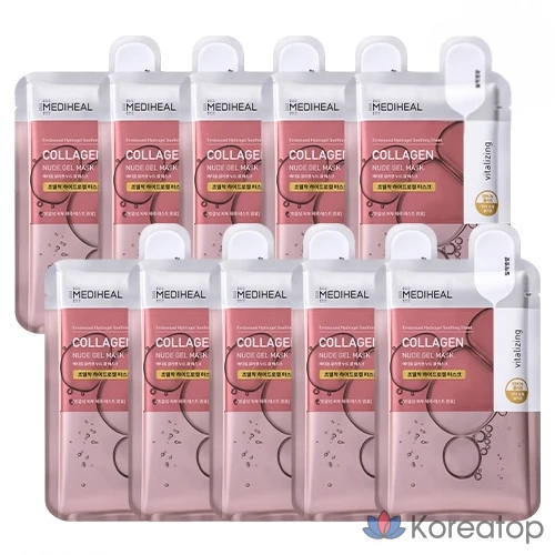 Тканевая маска для лица MEDIHEAL Collagen Nude Gel Mask, 10 шт.