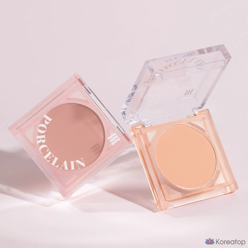Румяна MERZY Porcelain Cheek Blusher, оттенок Stunning Coral, 4.2 г, 1 шт.