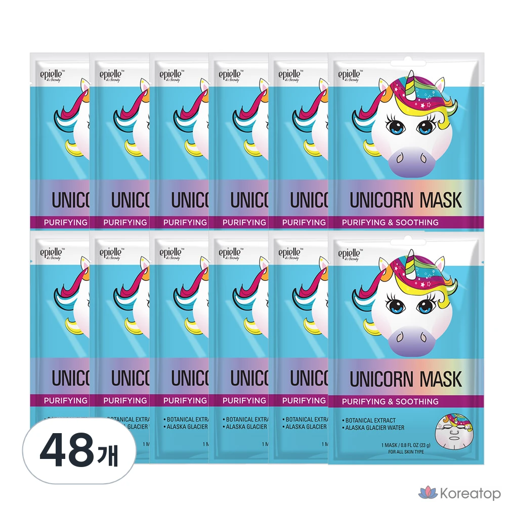 Тканевая маска для лица Epielle Unicorn Character Mask, 48 шт.