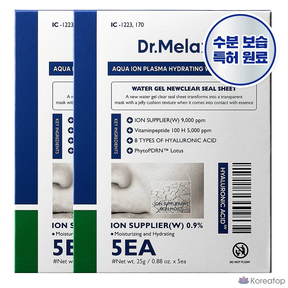 Тканевая маска для лица Dr. Melaxin Aqua Ion Plasma Water Gel Moisture Mask, 1 шт.
