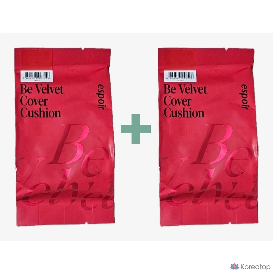 Кушон-пудра Espoir Be Velvet Cover Cushion Refill, оттенок Tan, 13 г, 2 шт.