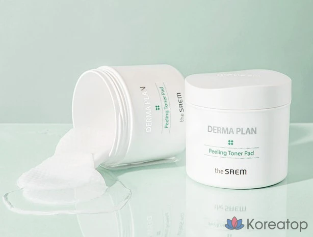 Пилинг-пэды The Saem Derma Plan Peeling Toner Pad 70p + Refill 50p Special Set, 120 шт.