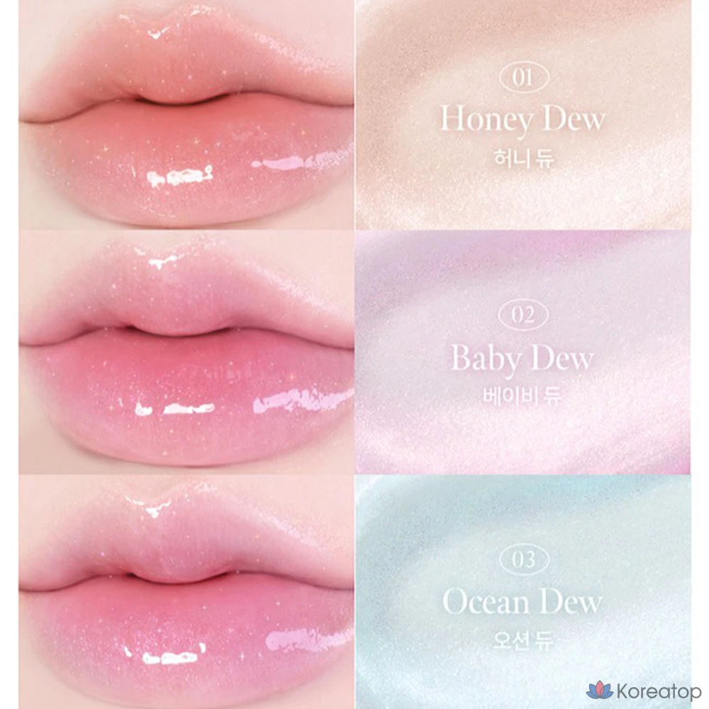 Блеск для губ Milk Touch Dew Stain Sheer Aurora Gloss, оттенок 03 Ocean Dew, 4 мл, 1 шт., фото 2