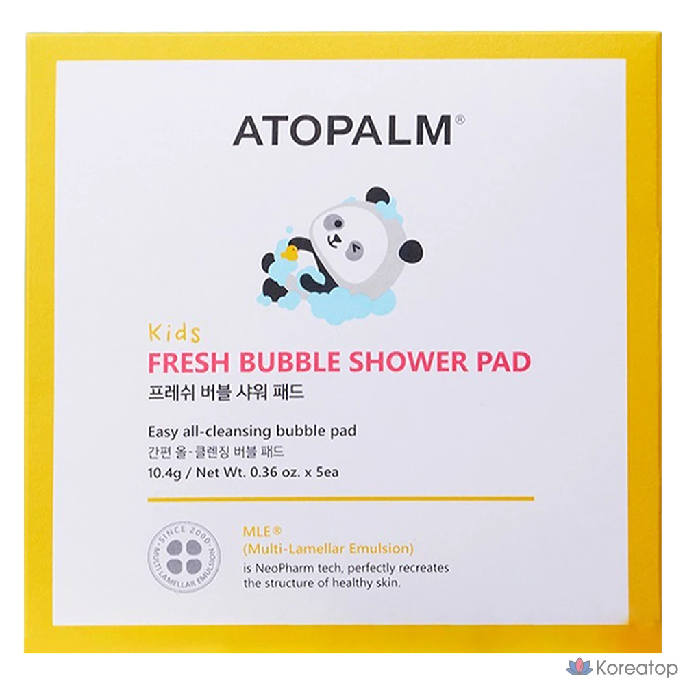 Пэды для душа Atopalm Kids Fresh Bubble Shower Pad, 52 г, 5 шт.
