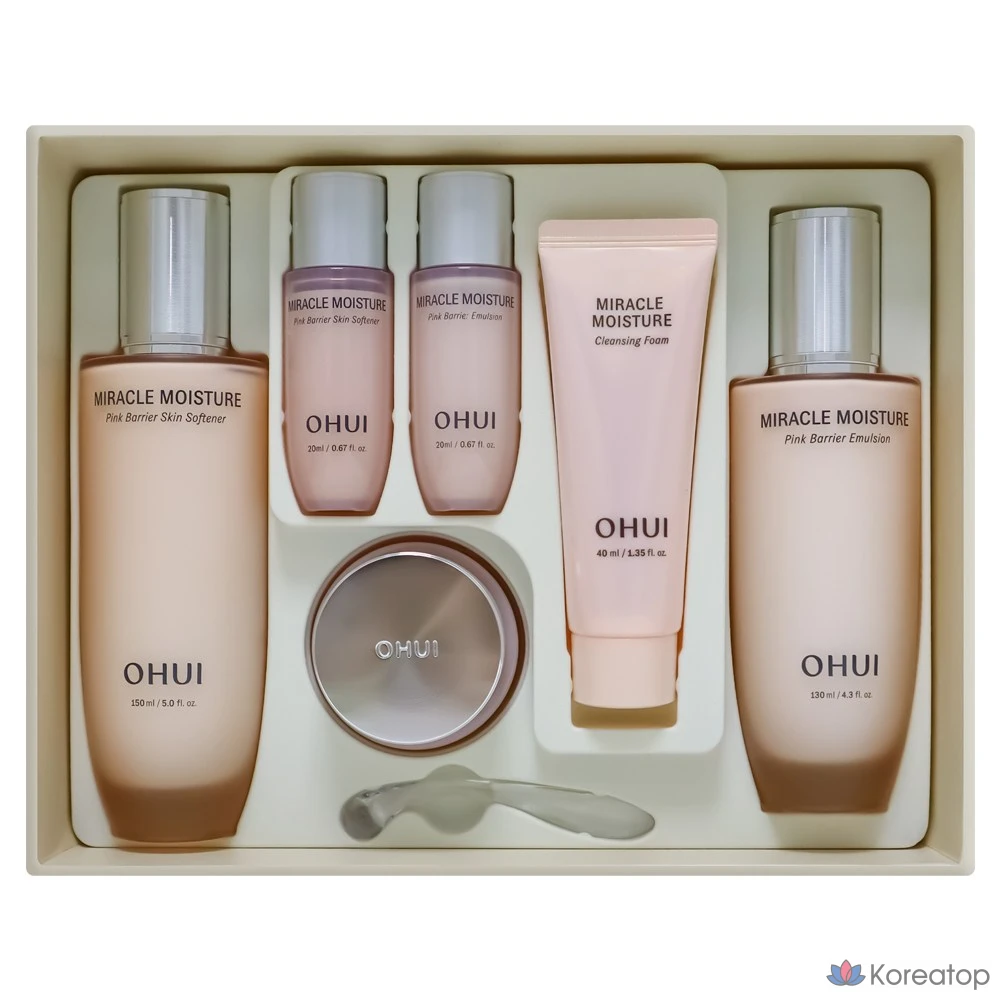 Набор для ухода Ohui Miracle Moisture Pink Barrier 3-piece Special Set, 1 шт.