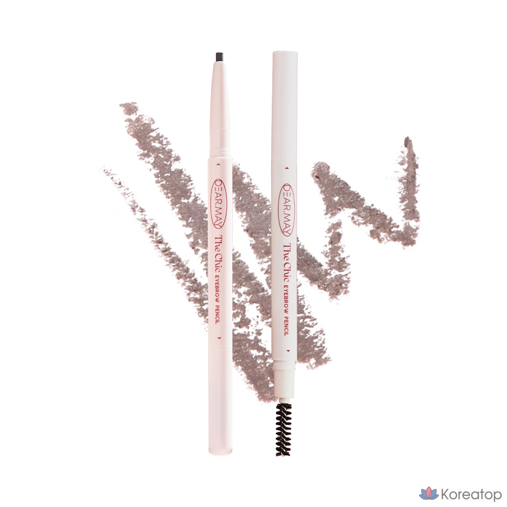 Карандаш для бровей DEARMAY The Chic Eyebrow Pencil, оттенок 02 Mocha Brown, 0.18 г, 1 шт.