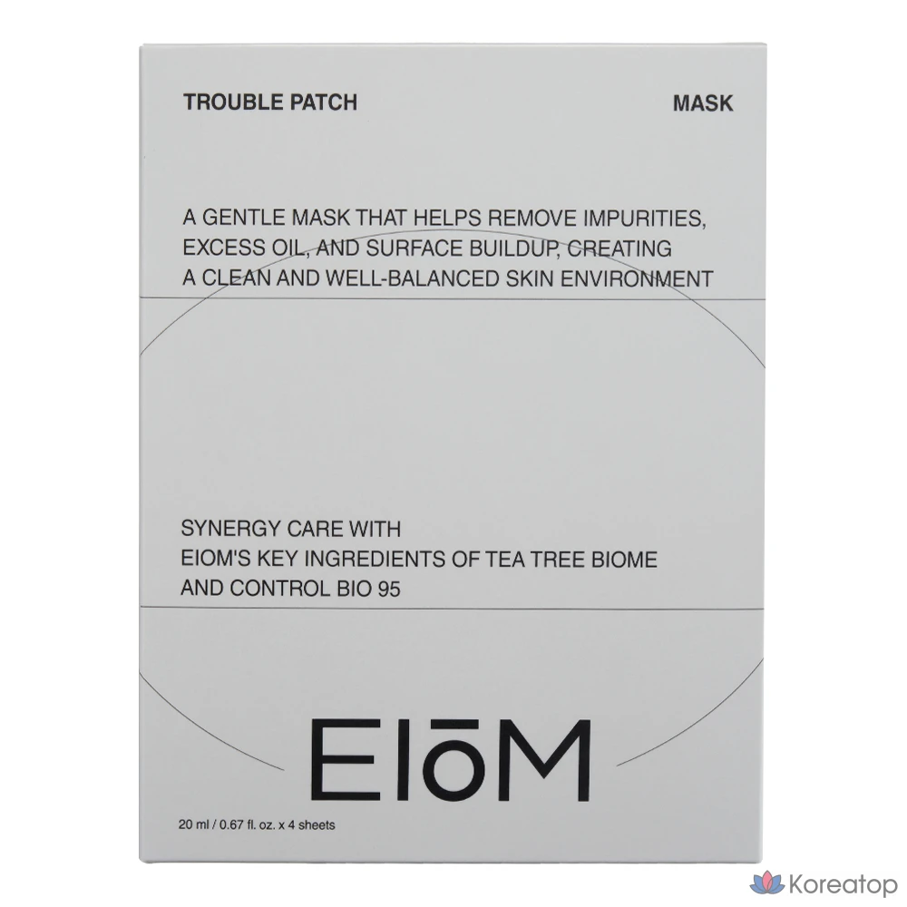 Тканевая маска для лица EIOM Trouble Sebum Absorption Mask Pack + Trouble Control Pad Set, 4 шт., фото 3
