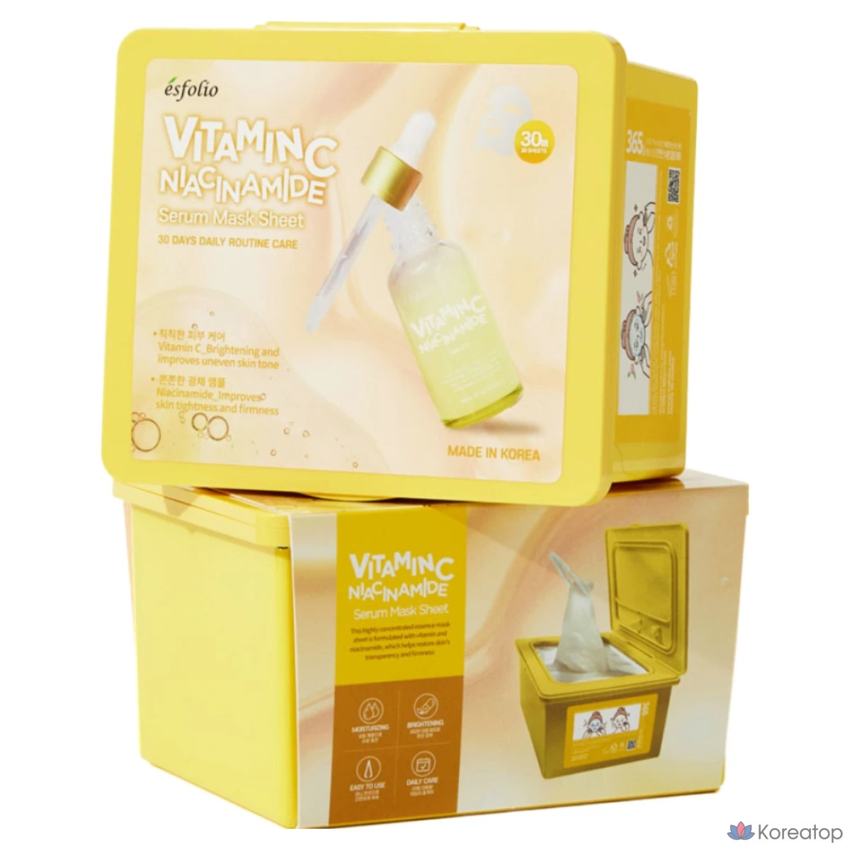 Тканевая маска для лица Esfolio Vitamin C Essence Peel-off Mask Pack, 60 шт.