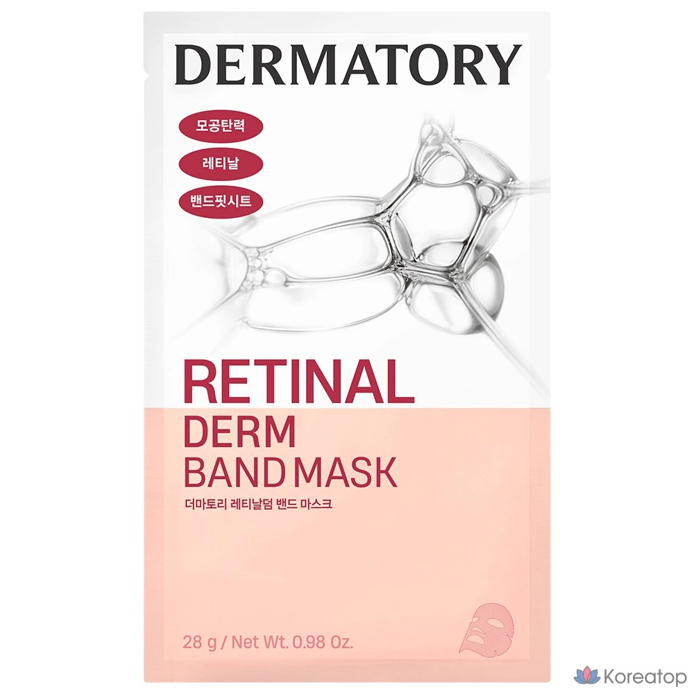 Тканевая маска для лица Dermatory Pore Elastic Retinal Derm Band Mask, 1 шт.