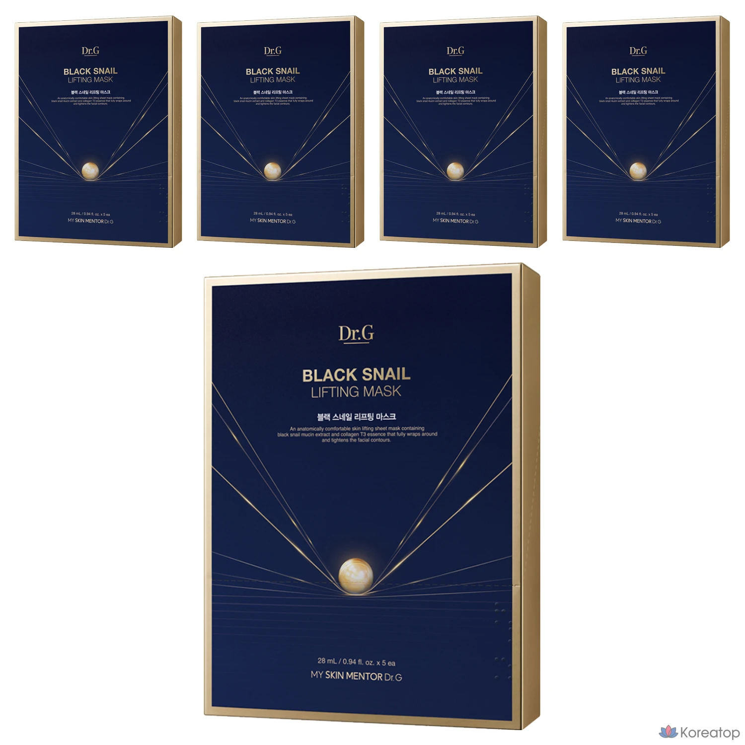 Тканевая маска для лица Dr. G Black Snail Lifting Mask, 25 шт.