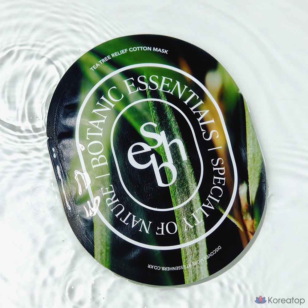 Тканевая маска для лица EssenHerb Tea Tree Relief Cotton Mask, 5 шт.