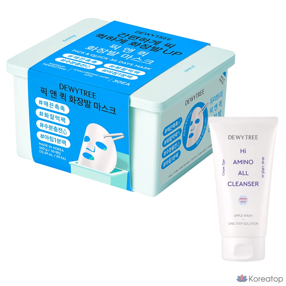 Тканевая маска для лица Dewytree Special Pick &amp; Quick Pull Out Mask + Hi Amino Foam, 50 мл, 1 шт.