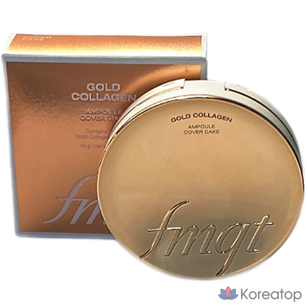 Кушон The Face Shop FMGT Gold Collagen Ampoule Cover Cake, SPF50+ PA+++, 15 г, 1 шт.