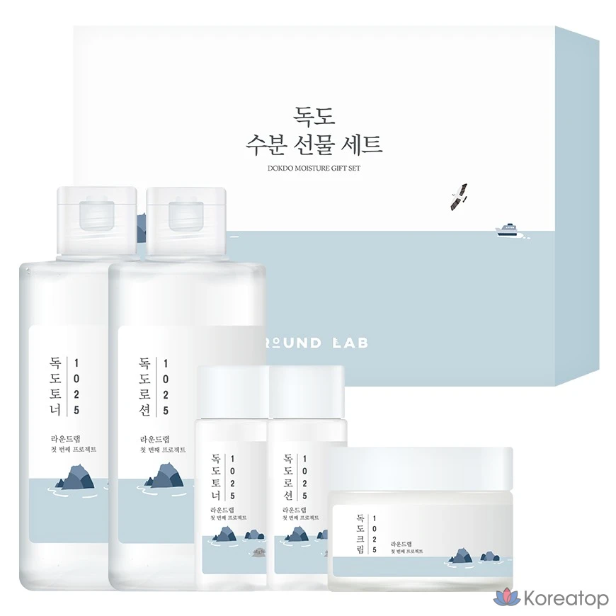 Набор для ухода Round Lab 1025 Dokdo Moisturizing 5-piece Set, 1 шт.
