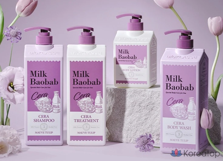 Набор для ухода Milk Baobab Cera Shampoo Mauv Tulip + Treatment 1.2L Set, 1 шт.