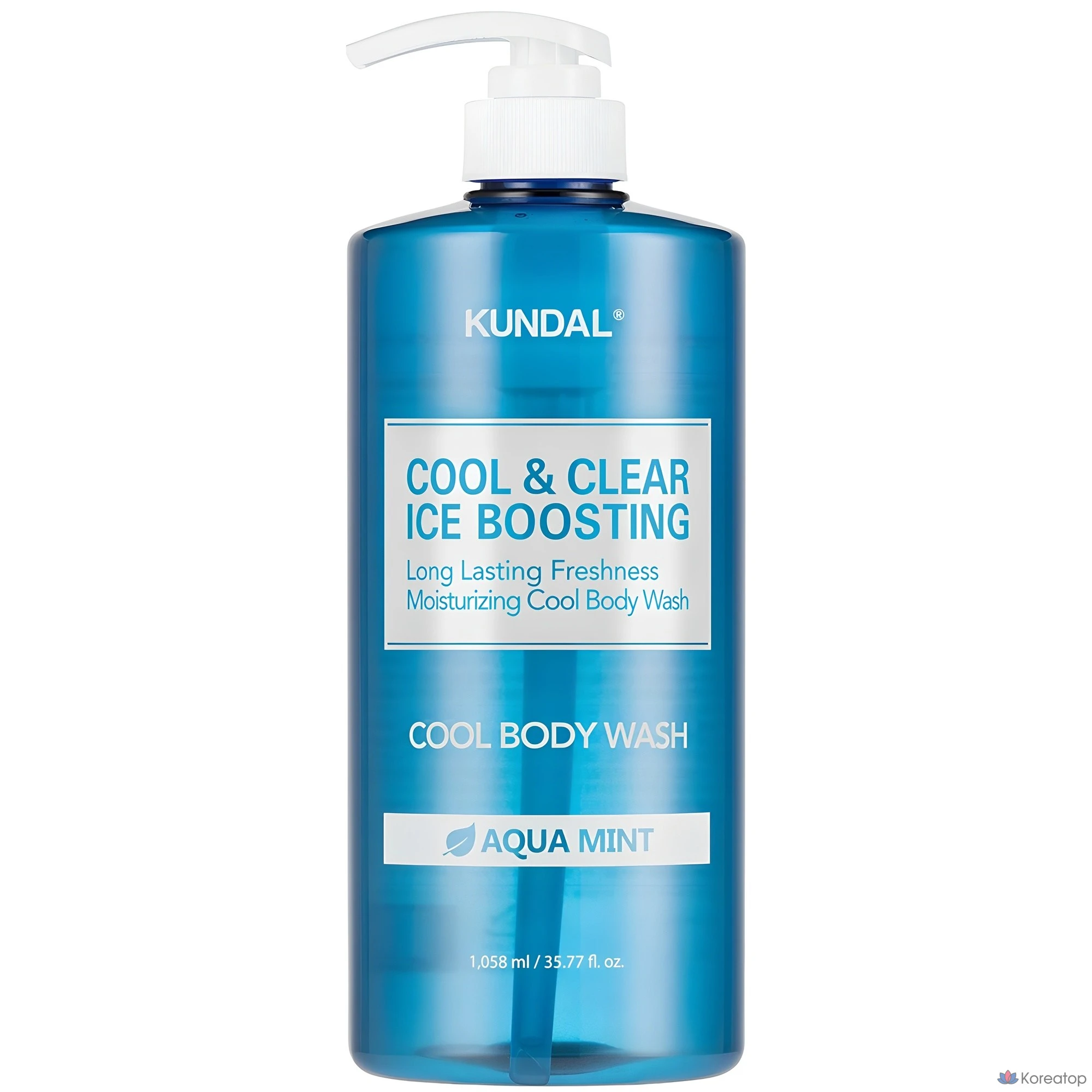 Гель для душа Kundal Cool &amp; Clear Ice Boosting Cool Body Wash Aqua Mint, 1.058 л, 1 шт.