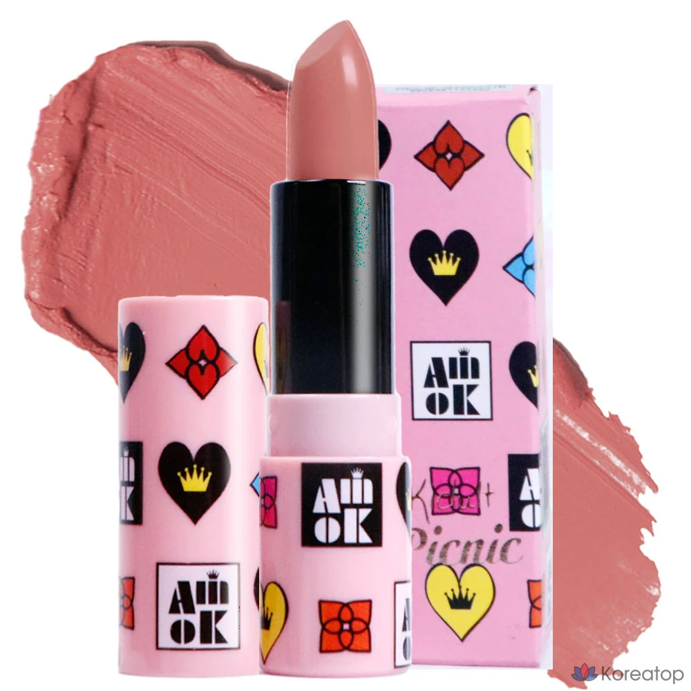 Помада YNM Amiok K-Turt Picnic Lipstick, оттенок S321 Firming Rose, 4 г, 1 шт.